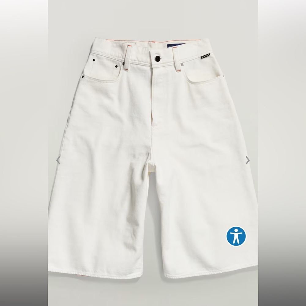 G-Star Off-White Denim Shorts